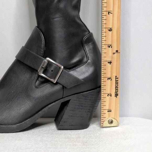 Rag & Bone Axis Thigh High Black Stretch Faux Leather, Women's 39 (8.5 US) - Picture 8 of 9